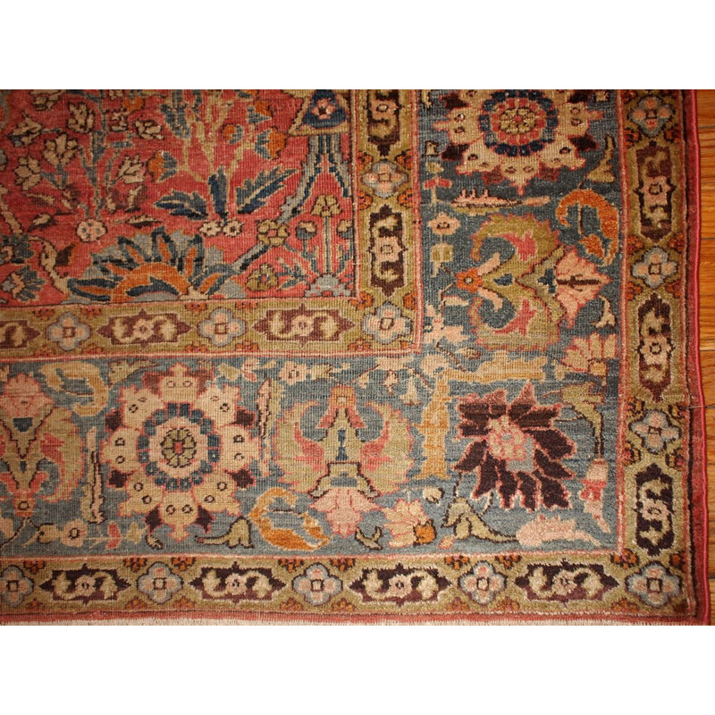 Vintage handmade Indian Loristan carpet