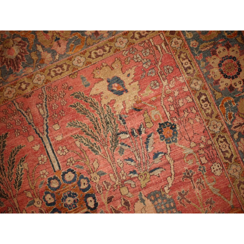 Vintage handmade Indian Loristan carpet