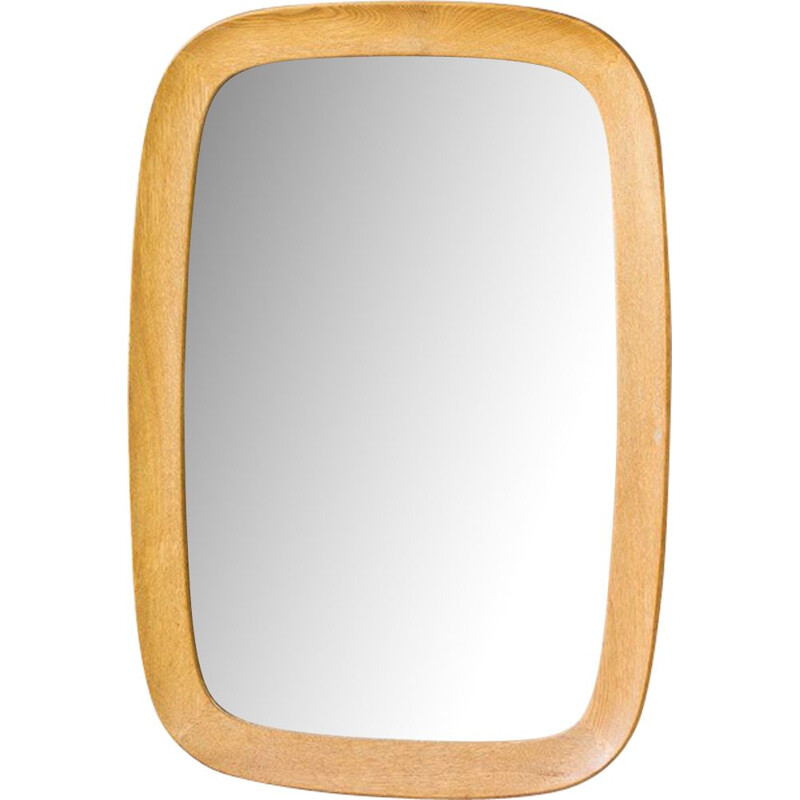 Vintage wall mirror in oak by Froseke