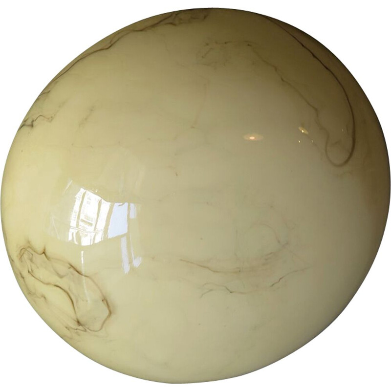 Vintage ceiling lamp in opaline marbled glass