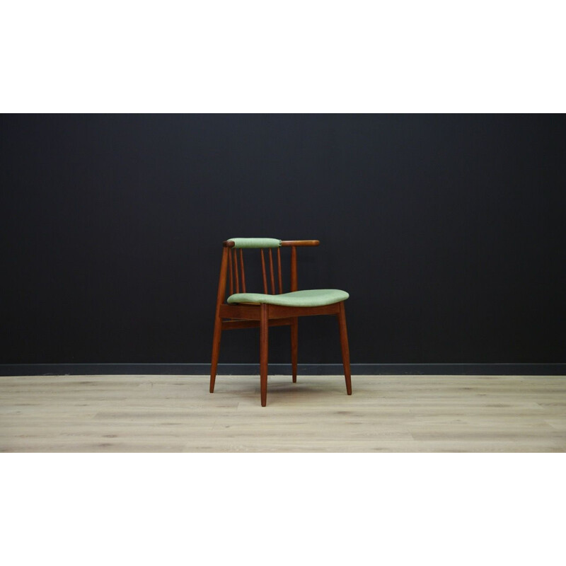 Suite de 6 chaises vertes scandinaves vintage