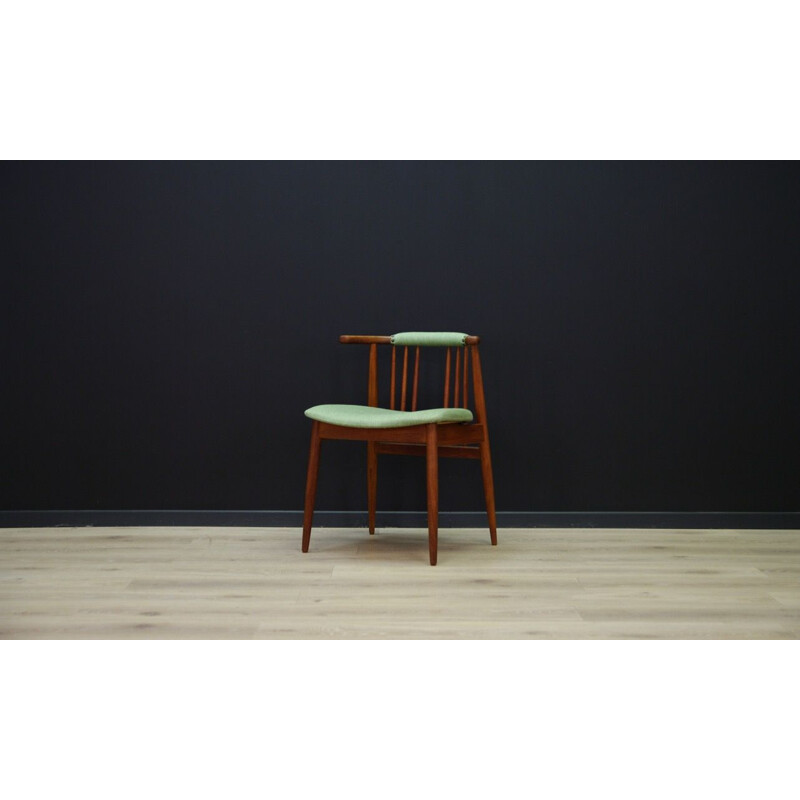 Set of 6 vintage scandinavian green chairs