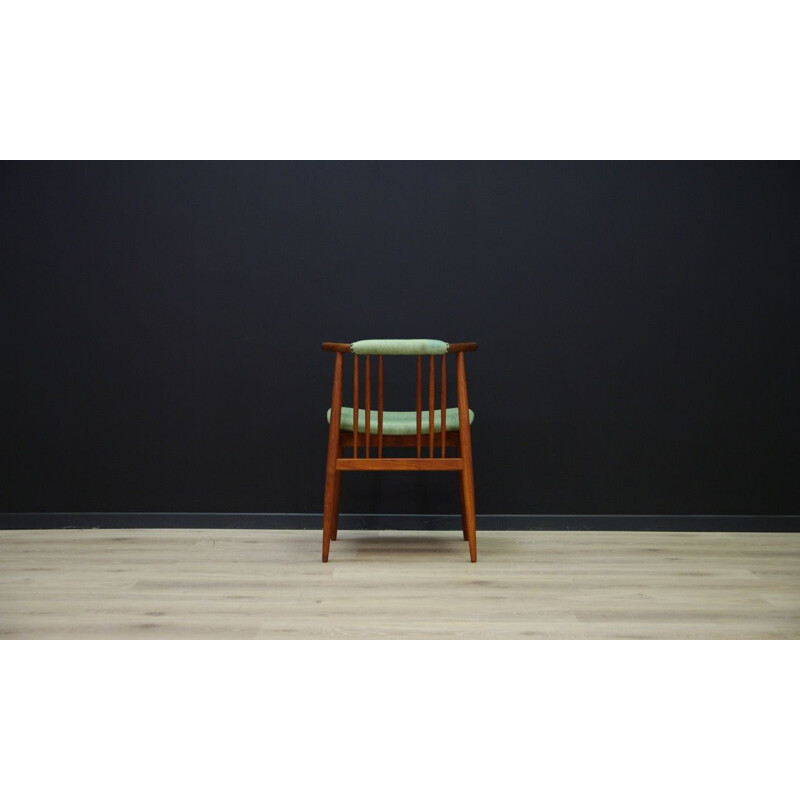 Suite de 6 chaises vertes scandinaves vintage