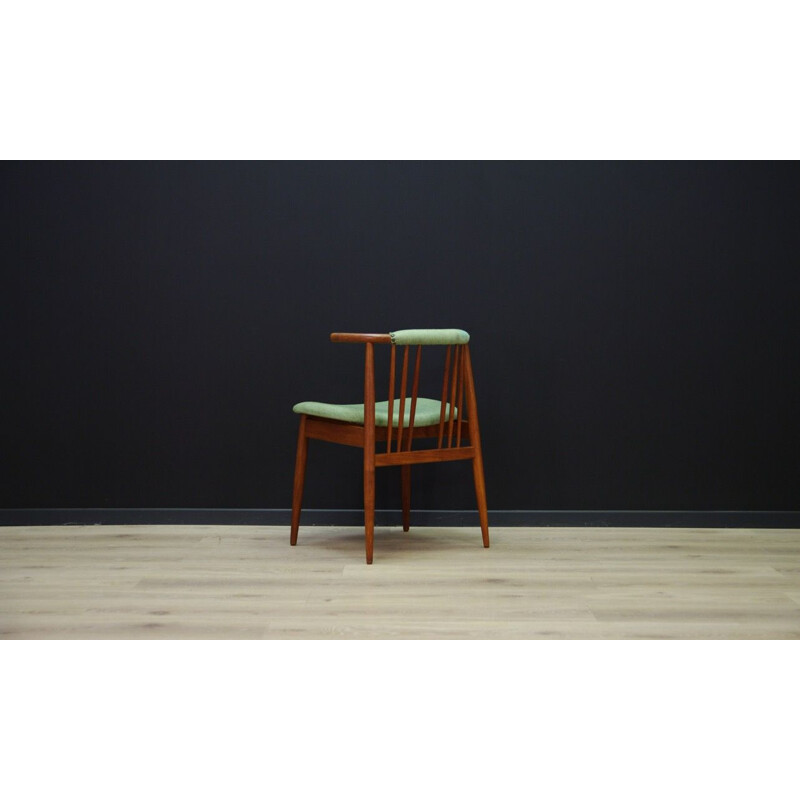 Set of 6 vintage scandinavian green chairs