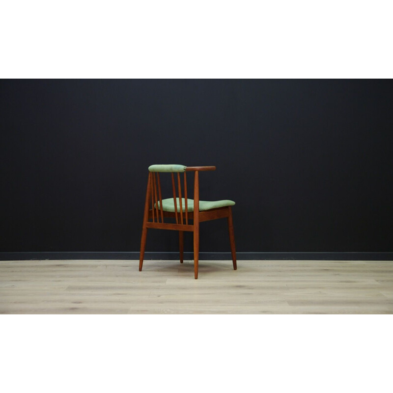 Set of 6 vintage scandinavian green chairs