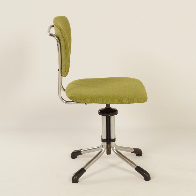 Chaise de bureau pivotante vert par W.H. Gispen