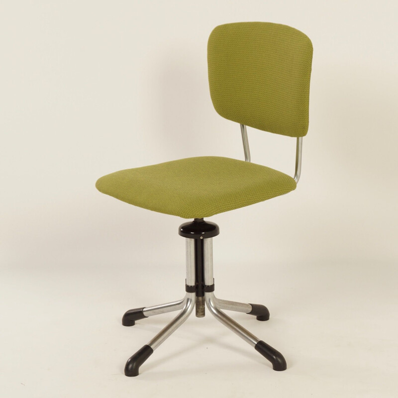 Green Swivel Desk Chair by W.H. Gispen