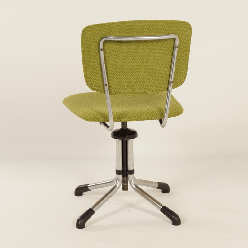 Chaise de bureau pivotante vert par W.H. Gispen