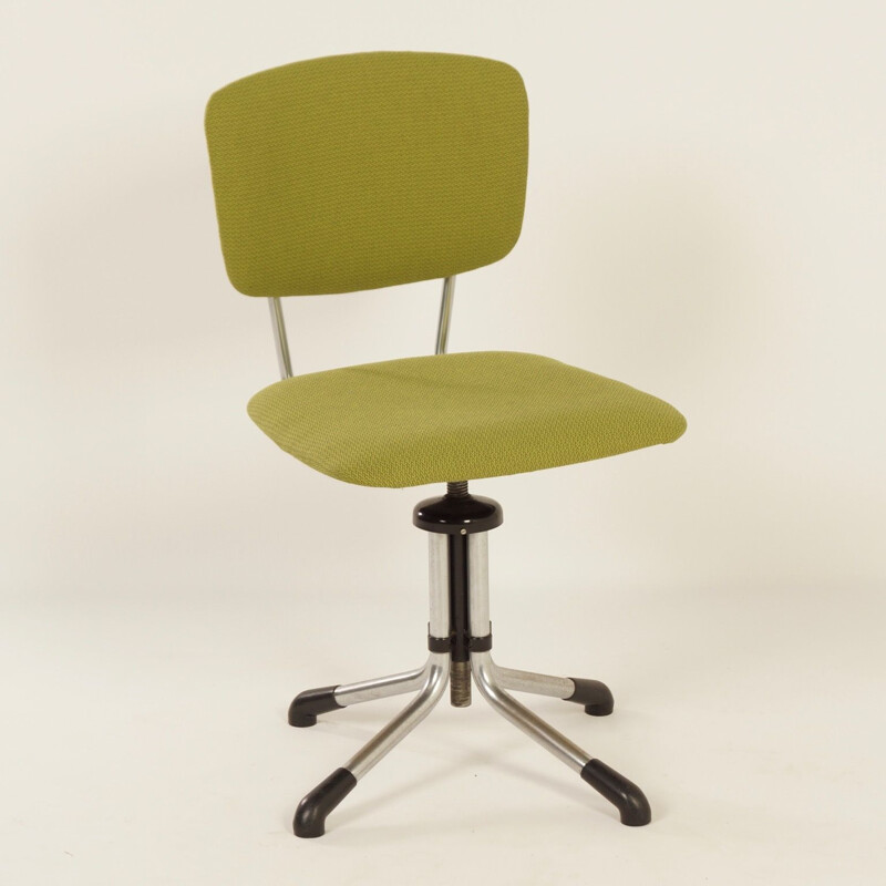 Green Swivel Desk Chair by W.H. Gispen