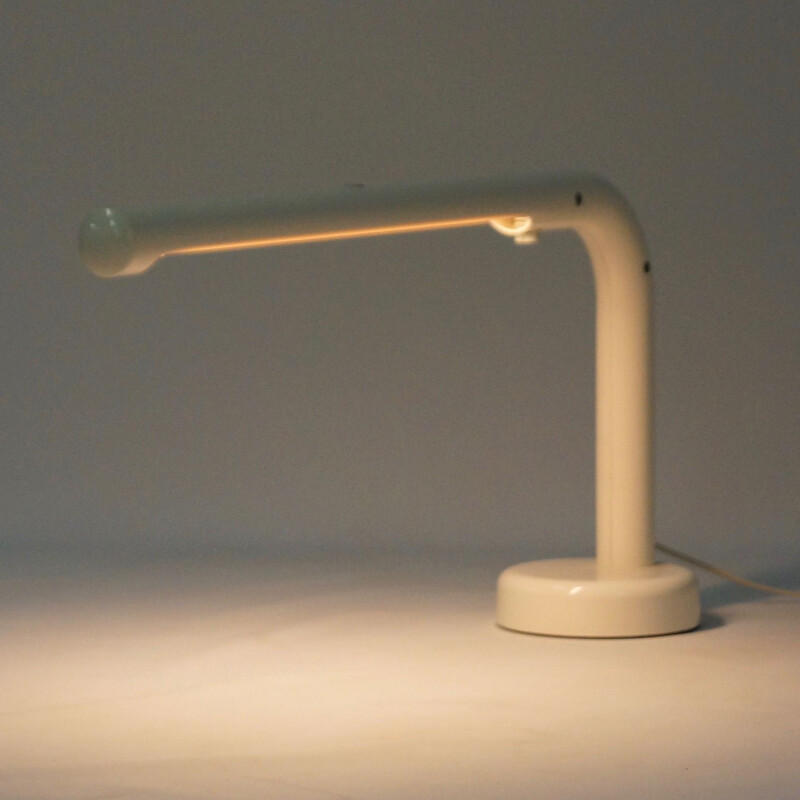 Vintage desk lamp in tube and plastic by Anders Pehrson for Atelje Lyktan, Sweden 1973