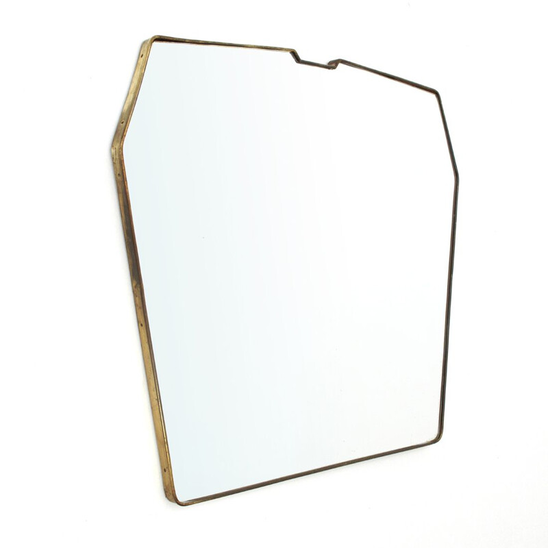 Italian Vintage mirror in brass frame