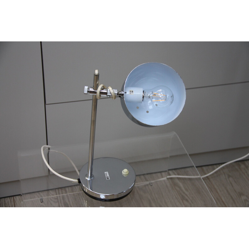 Lampe de bureau vintage en chrome plaqué acier pour Marboch Electric