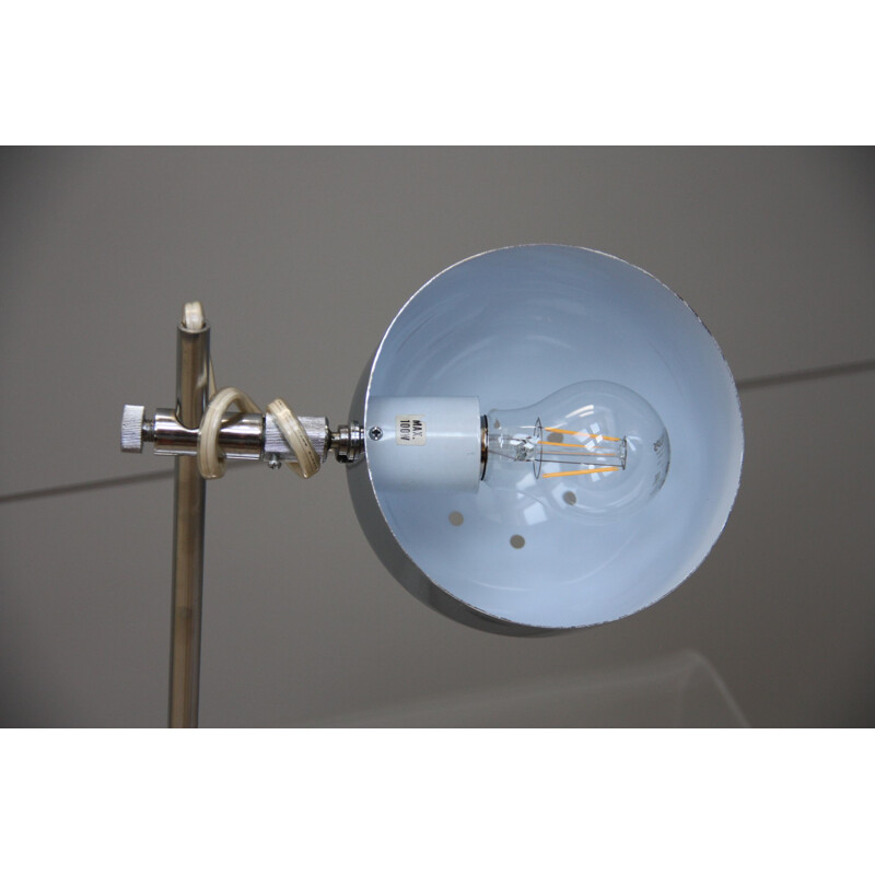 Lampe de bureau vintage en chrome plaqué acier pour Marboch Electric