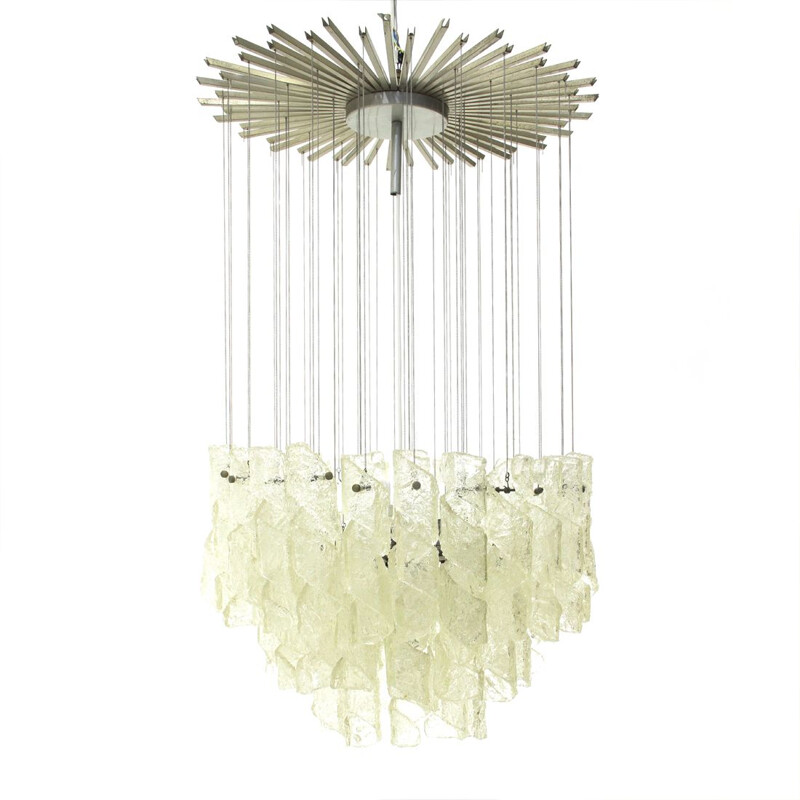 Vintage murano glass chandelier, Italy 1970