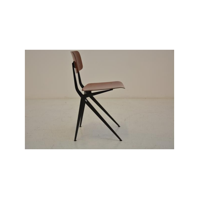 Set of 4 chairs in wood and metal, Friso KRAMER - 1950s