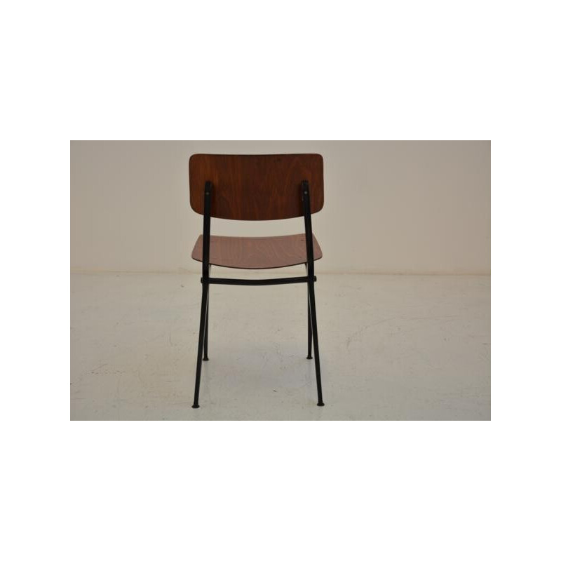 Ensemble de 4 chaises en bois et métal, Friso KRAMER - 1950