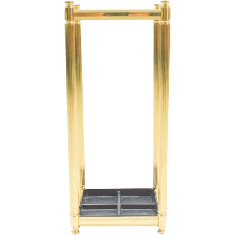 Golden Hollywood Regency Umbrella Stand