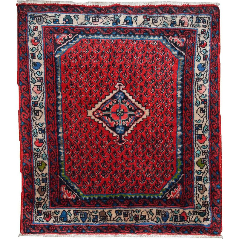 Tapis persan fait-main vintage d'Hamadan 