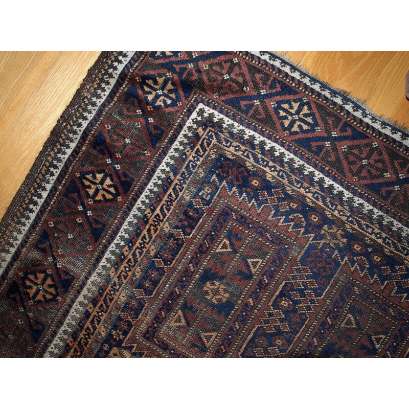 Vintage Afghan Baluch rug