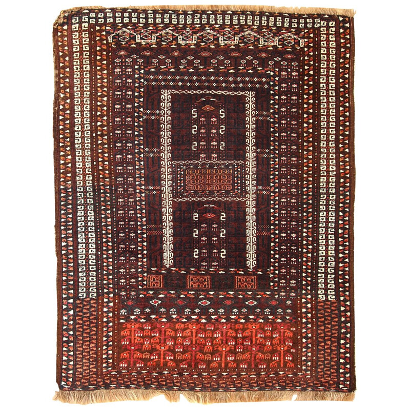 Vintage Turkoman Hachli rug