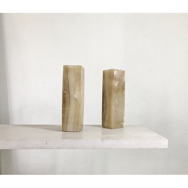 Pair of vases in Alabaster