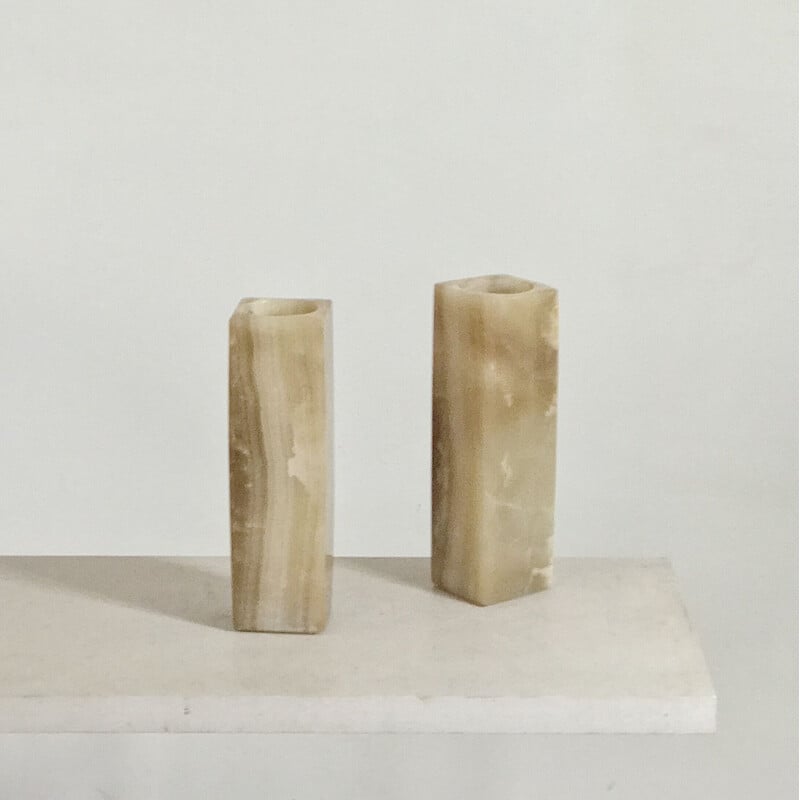 Pair of vases in Alabaster