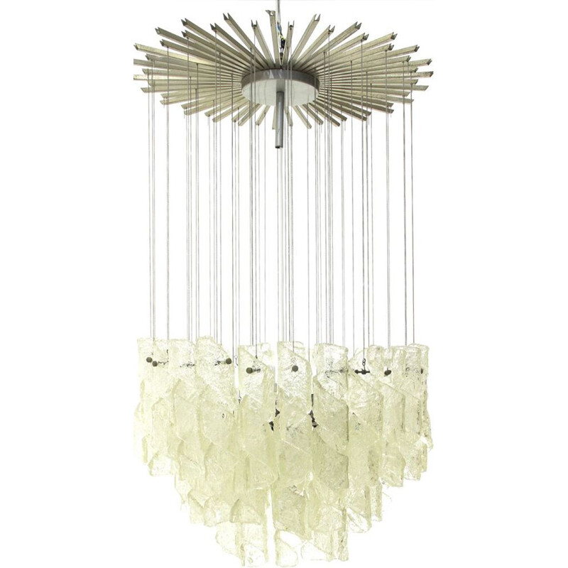 Vintage murano glass chandelier, Italy 1970