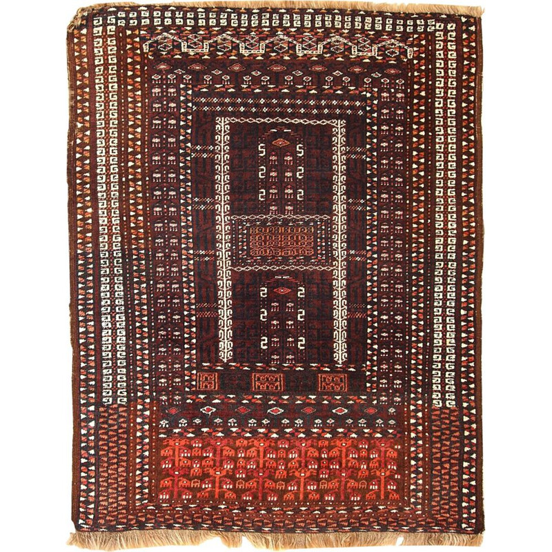Tapis vintage turkmène Hachli