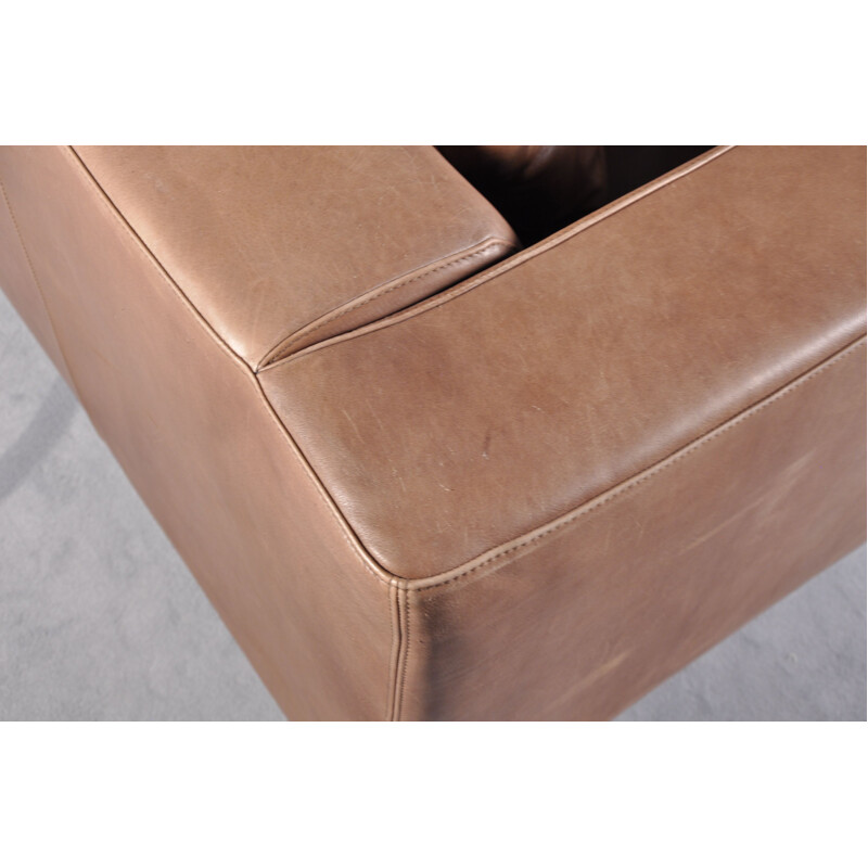 Italian vintage sofa by Molinari cognac leather