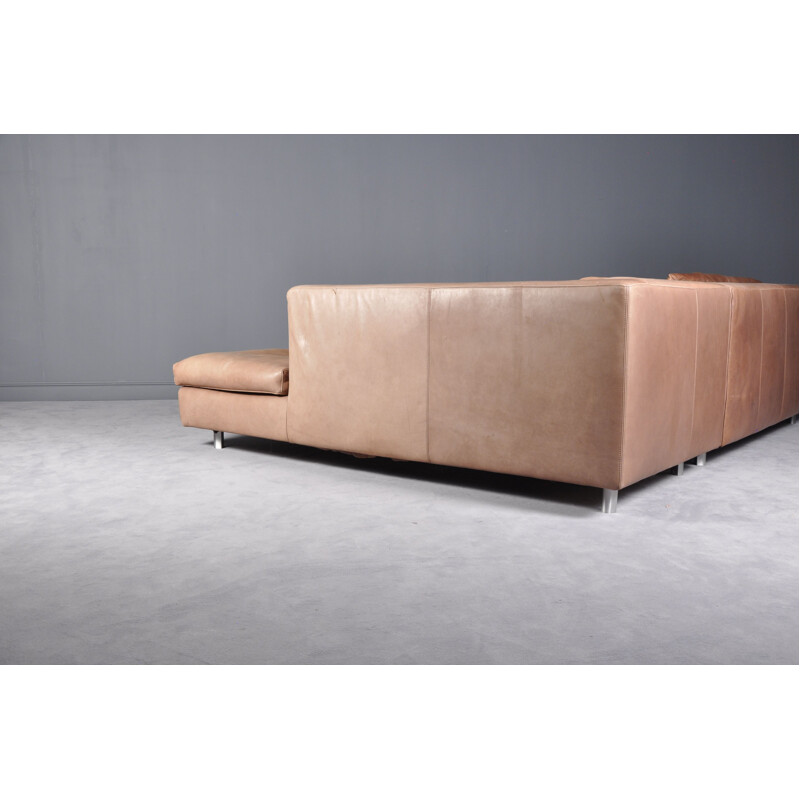 Italian vintage sofa by Molinari cognac leather