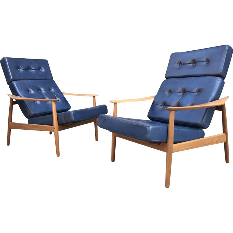 Pair of Chair "F164" by Arne Vodder for Sibast