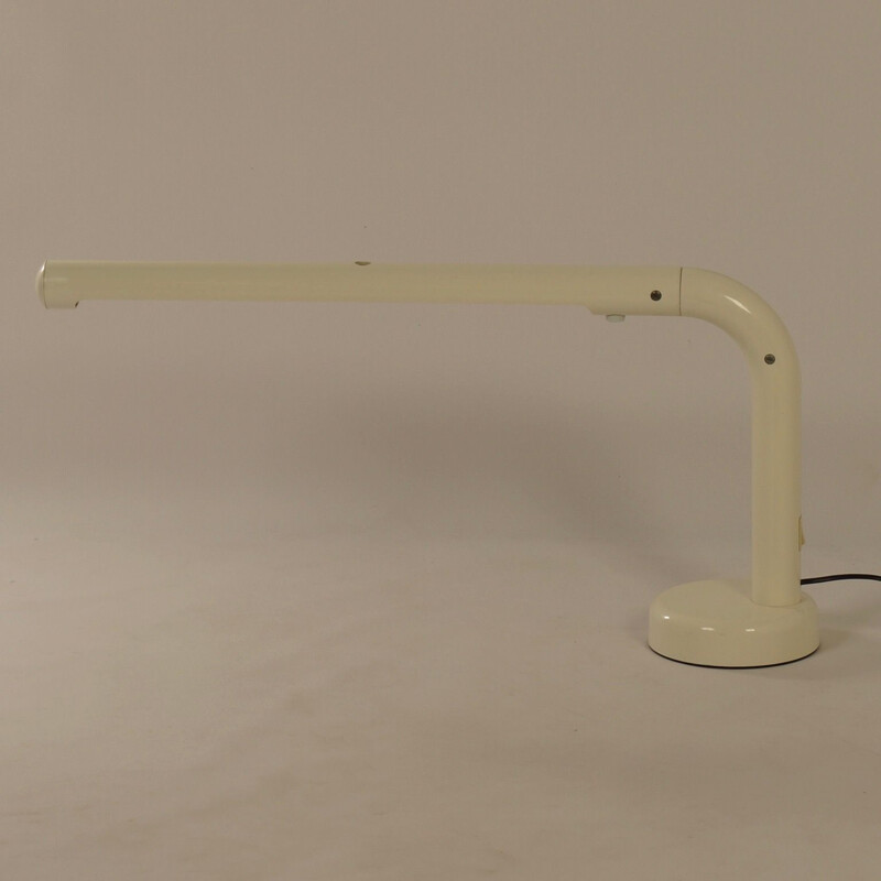Lámpara de escritorio vintage de tubo y plástico de Anders Pehrson para Atelje Lyktan, Suecia 1973