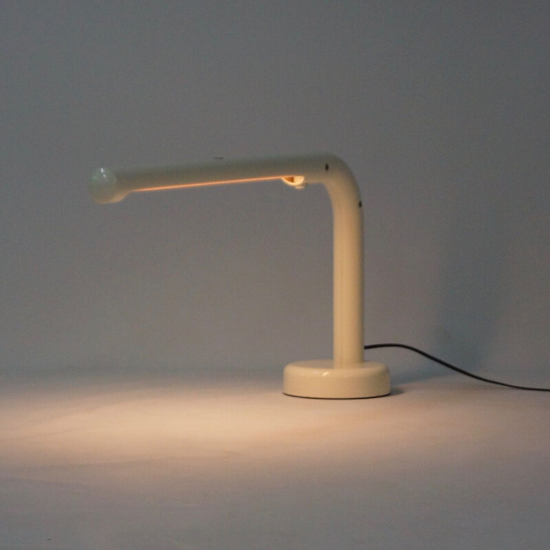 Vintage bureaulamp in buis en kunststof van Anders Pehrson voor Atelje Lyktan, Zweden 1973