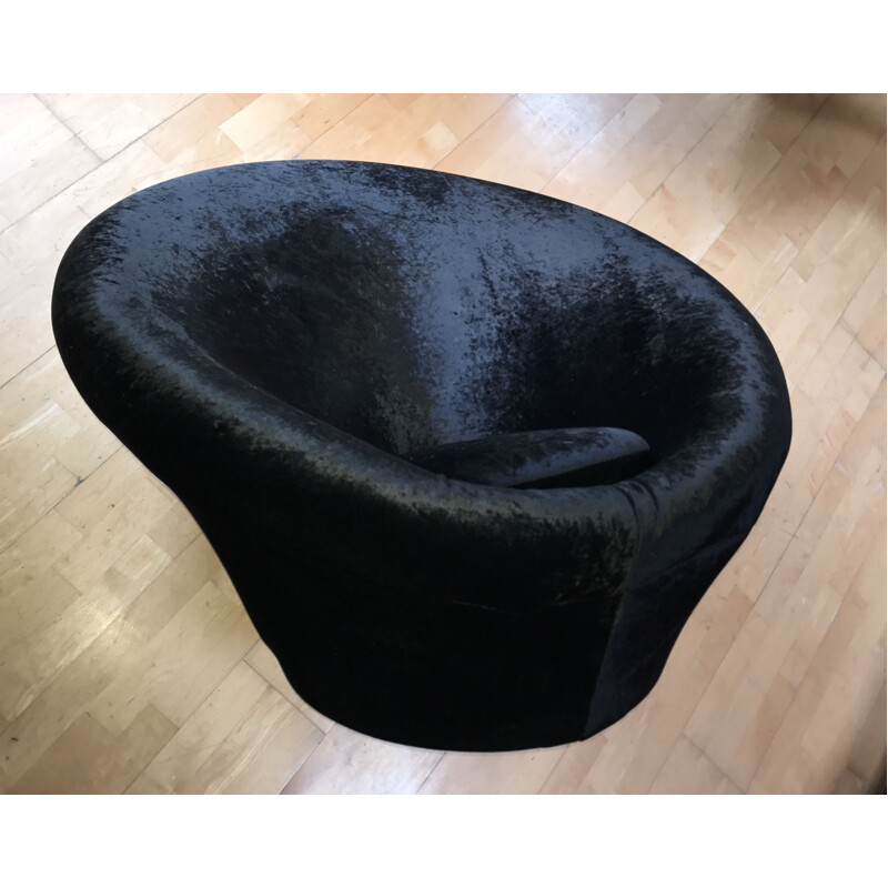 Vintage black chair "Mushroom" by Pierre Paulin for Artifort