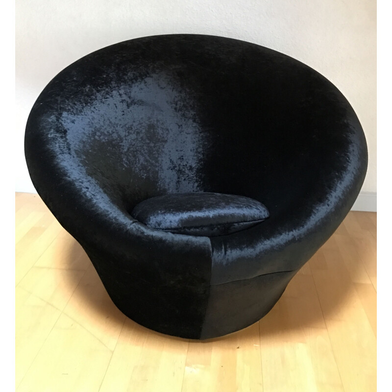 Vintage black chair "Mushroom" by Pierre Paulin for Artifort