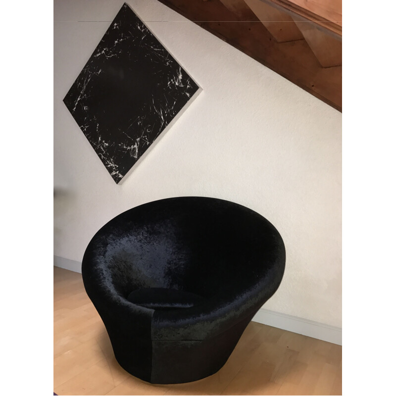 Vintage black chair "Mushroom" by Pierre Paulin for Artifort