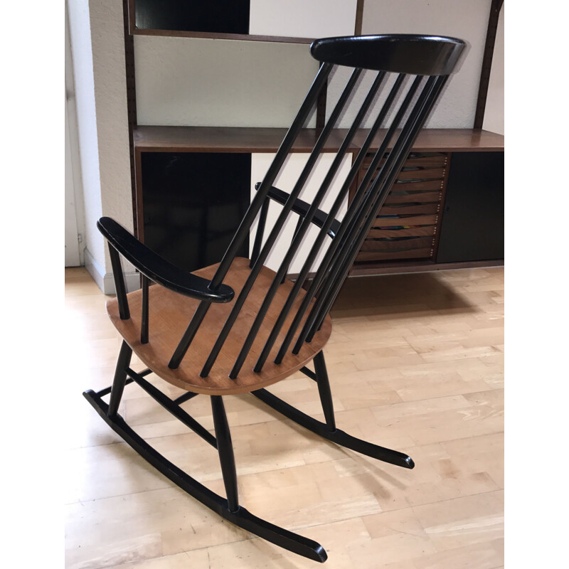 Vintage rocking chair bicolor 1970s