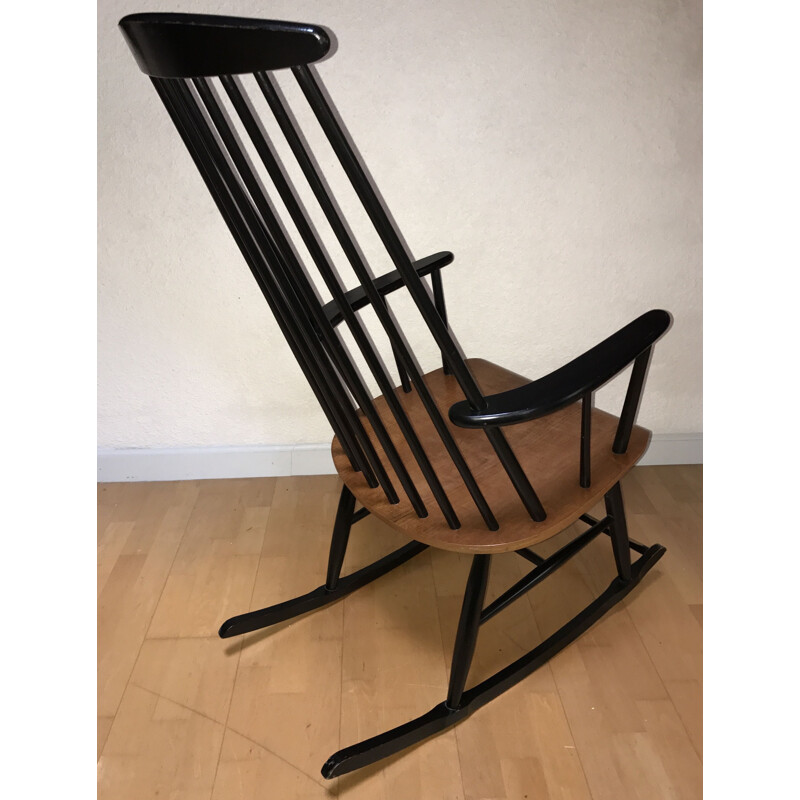 Vintage rocking chair bicolor 1970s