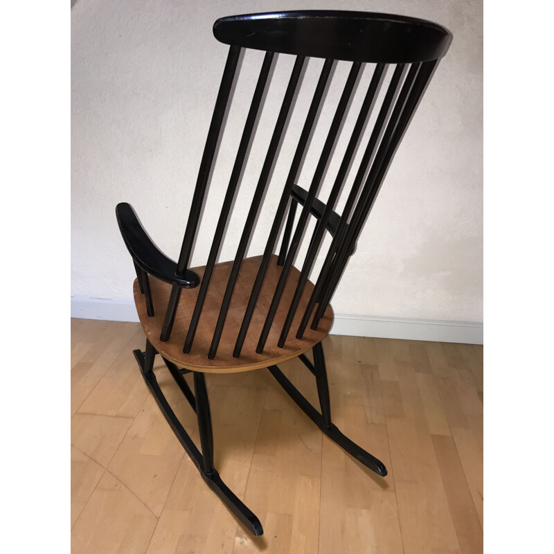 Vintage rocking chair bicolor 1970s