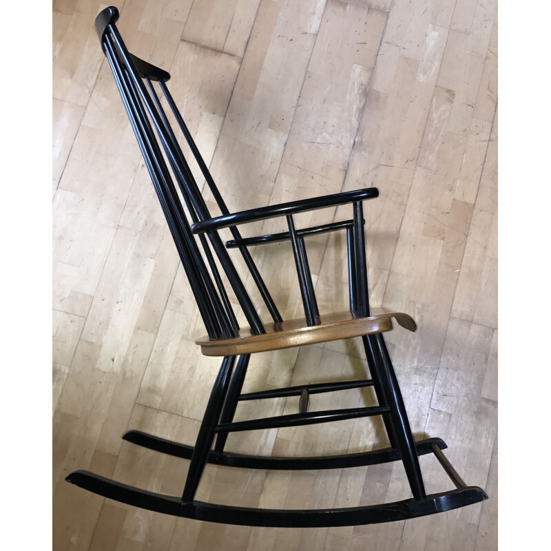 Vintage rocking chair bicolor 1970s