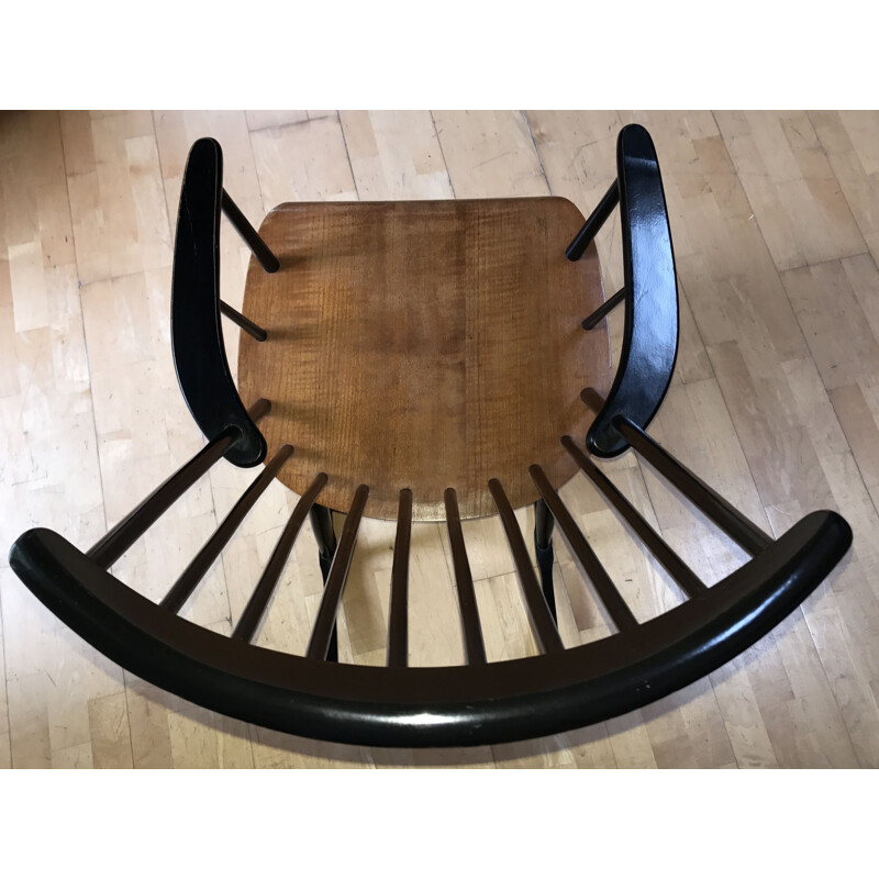 Vintage rocking chair bicolor 1970s