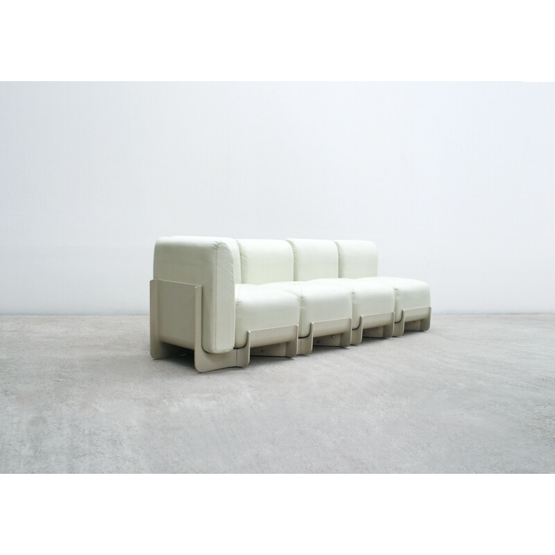 Canapé modulaire vintage blanc par Emilio Guarnacci