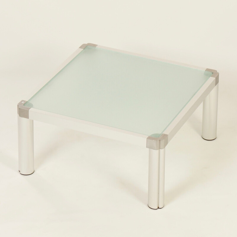 Vintage coffee table 100 in glass by Kho liang Ie for Artifort