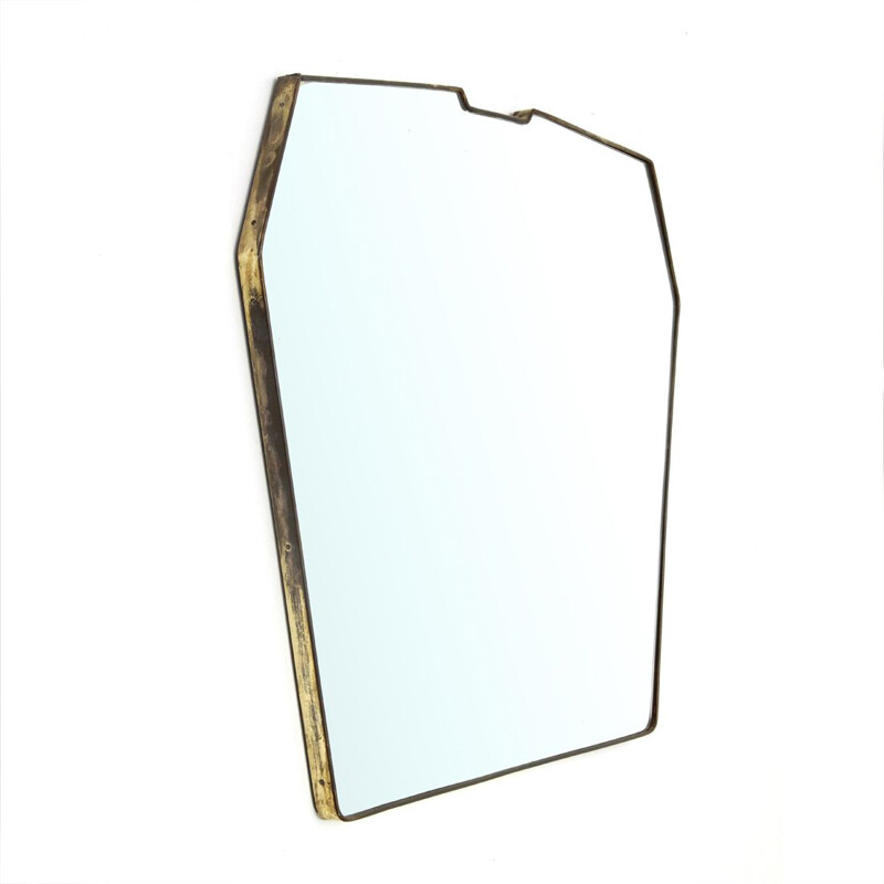 Vintage Italian mirror with brass frame