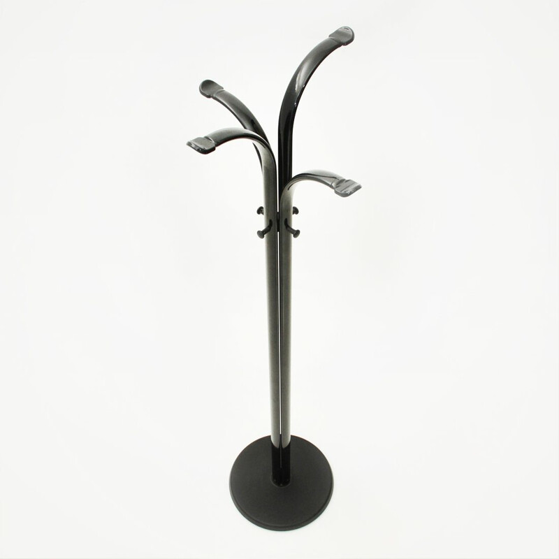 Vintage Italian coat rack in black metal