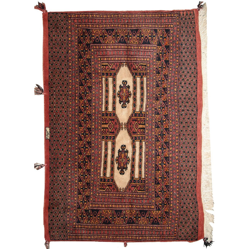 Vintage hand made Turkoman carpet