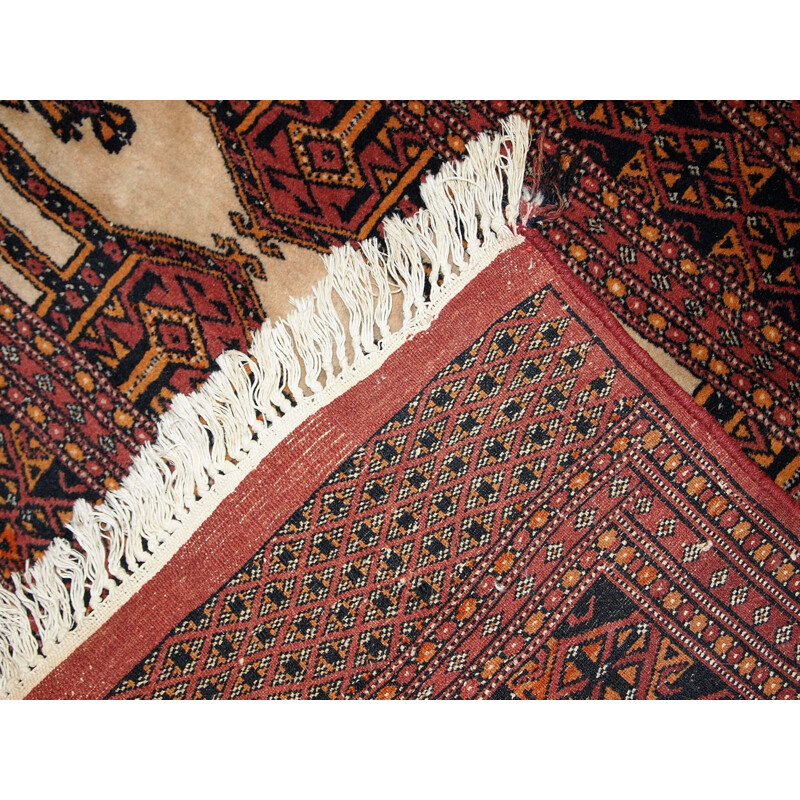 Vintage hand made Turkoman carpet