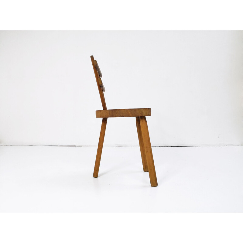 Vintage set of 2 brutalist tripods chairs