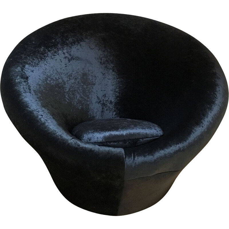 Vintage black chair "Mushroom" by Pierre Paulin for Artifort