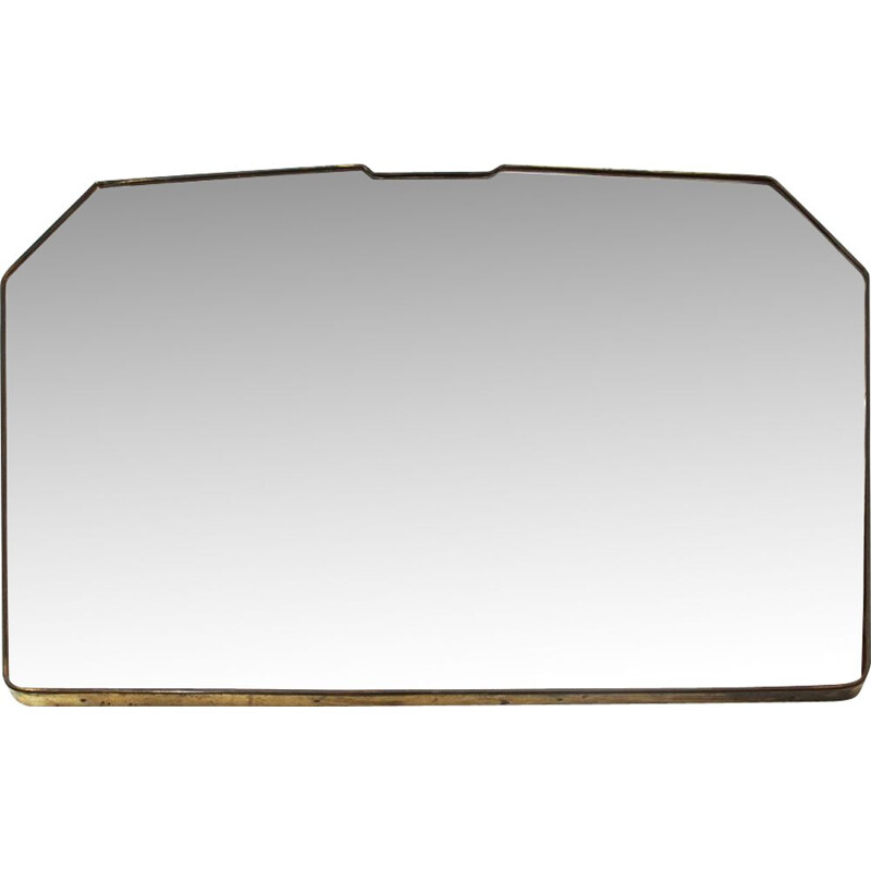 Miroir vintage italien avec cadre en laiton